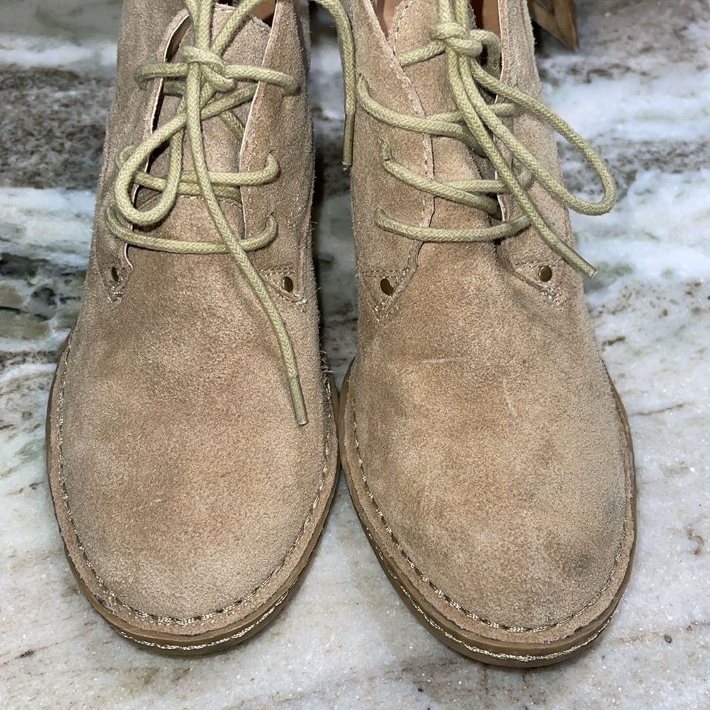 Axxiom DESI Tan Suede Heeled Ankle Booties 9 - Picture 2 of 13